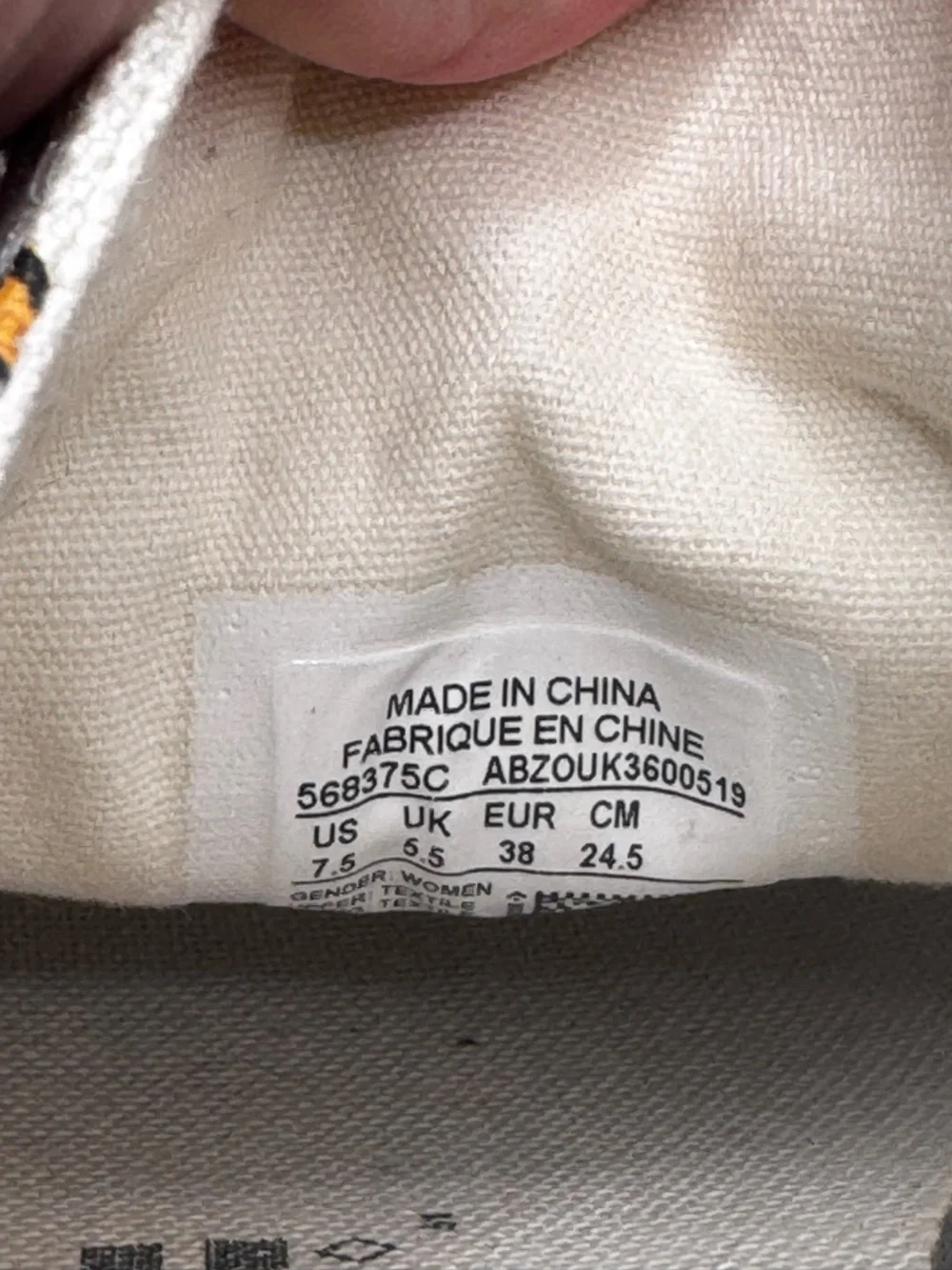 Converse Floral Chuck Taylor Low Top Sneakers Orange Print Size 7.5 - Picture 5 of 6